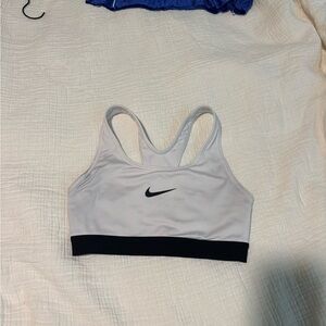 Nike Women's Black and White Racerback Sports Bra